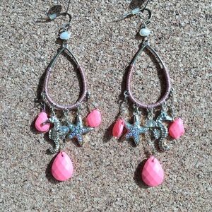 Coral reef chandelier earrings